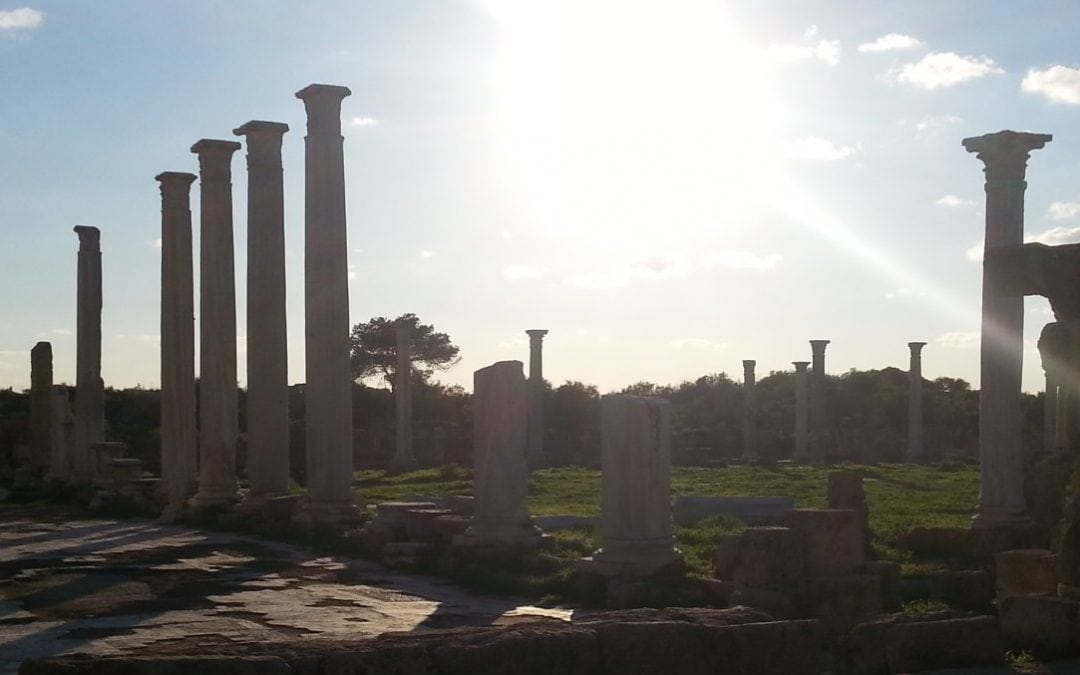 Древний город Саламин, колонны Гимназиума (Кипр)