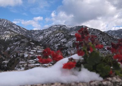 Горы Троодос в снегу (Кипр)
