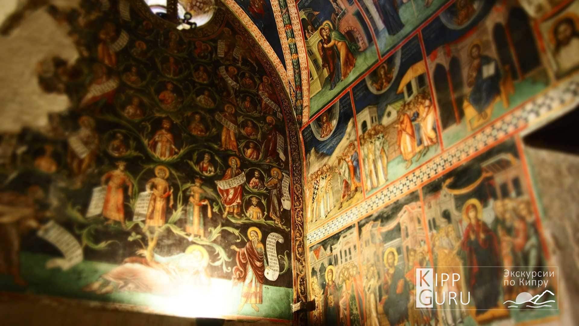 Фрески в монастыре Св.Иоанна Лампадиста (Кипр)