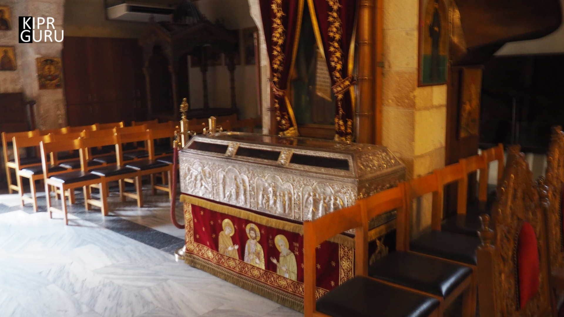 Саркофаг в монастыре Св.Неофита Затворника (Кипр)