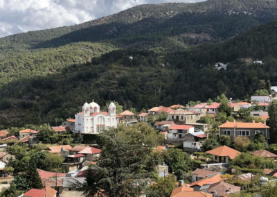 Деревня Педулас, панорамный вид (горы Троодос). Экскурсии на Кипре.